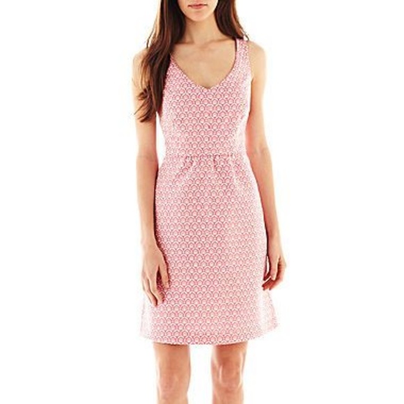 Charlotte Ronson Dresses & Skirts - I HEART RONSON Pink Jacquard Sleeveless Dress D7